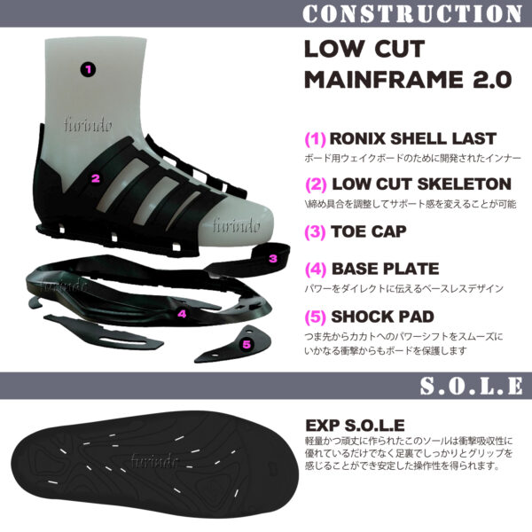 RONIX ロニックス ウェイクボード ブーツ FOOTPRINT EXP フットプリントEXP - 画像 (3)